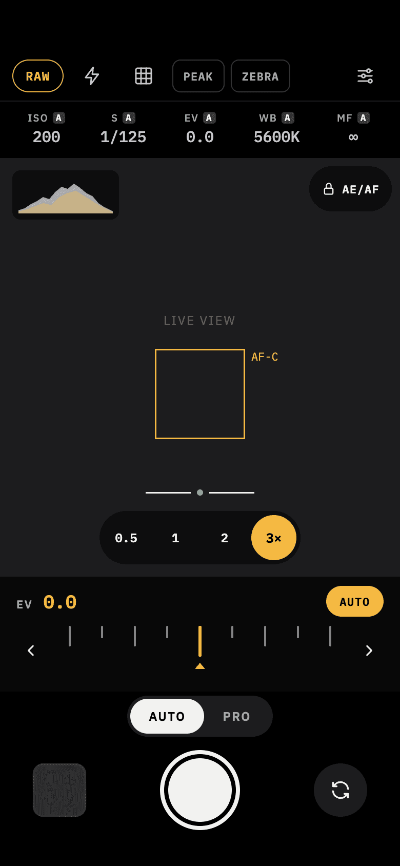 Ophos Pro Camera — Manual really means manual